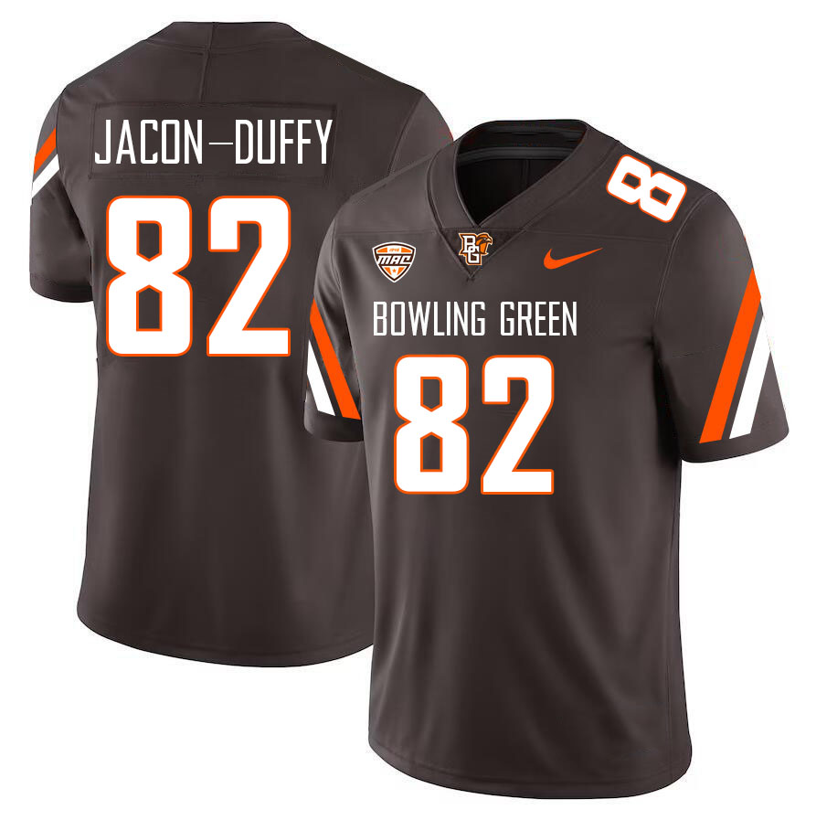 Bowling Green Falcons #82 Eli Jacon-Duffy College Football Jerseys Stitched-Brown